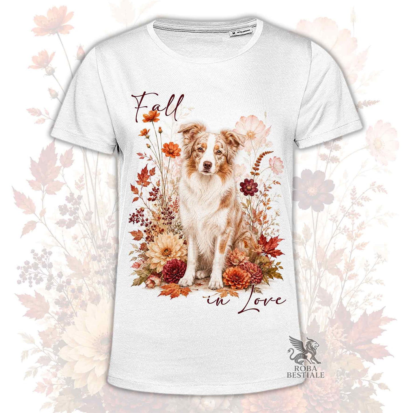 T-Shirt BORDER COLLIE Red Merle - Collezione Fall...in Love