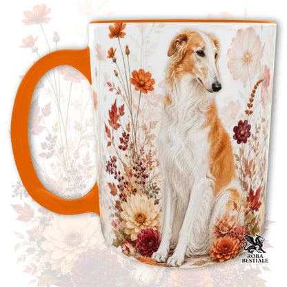 Tazza BORZOI Bianco e Arancio - Collezione Fall...in Love