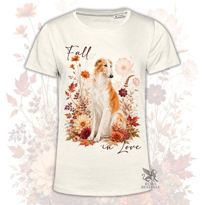 T-Shirt BORZOI Bianco e Arancio - Collezione Fall...in Love