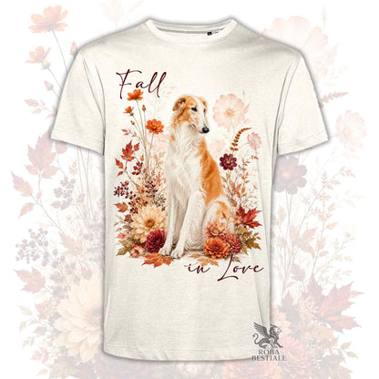 T-Shirt BORZOI Bianco e Arancio - Collezione Fall...in Love