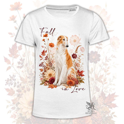 T-Shirt BORZOI Bianco e Arancio - Collezione Fall...in Love