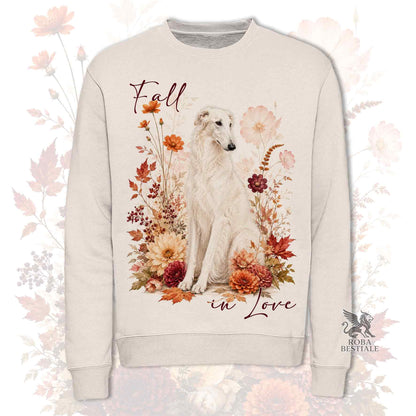 Felpa BORZOI Bianco - Girocollo - Collezione Fall...in Love