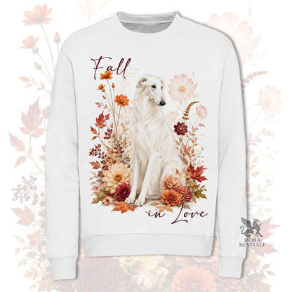 Felpa BORZOI Bianco - Girocollo - Collezione Fall...in Love