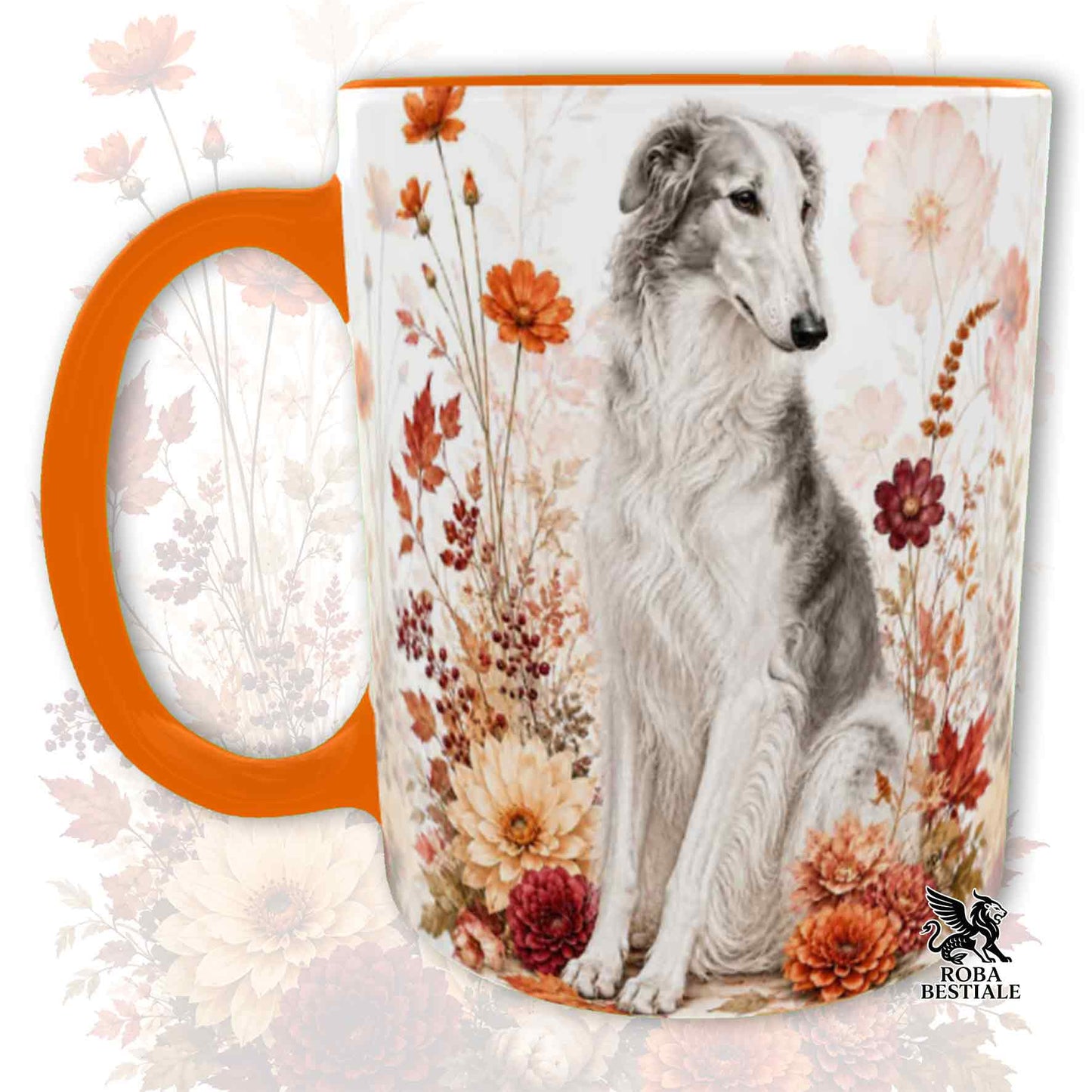 Tazza BORZOI Bianco e Grigio - Collezione Fall...in Love