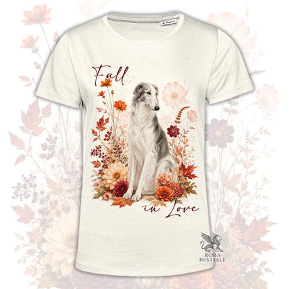 T-Shirt BORZOI Bianco e Grigio - Collezione Fall...in Love