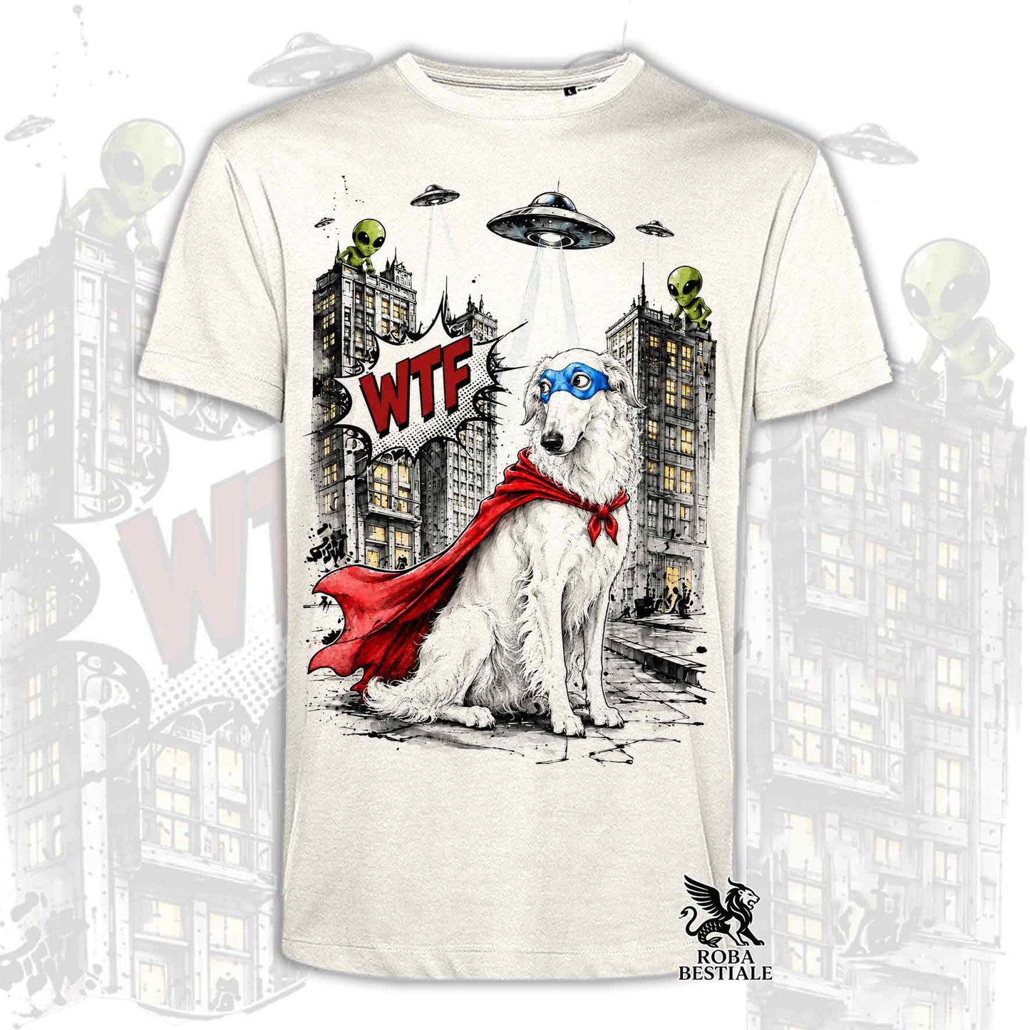 T-Shirt BORZOI Bianco - Collezione HERO