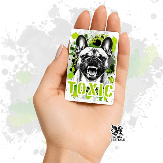 Calamita in MDF con la stampa di un Bouledogue Francese. Idea regalo per amanti dei cani, da Roba Bestiale