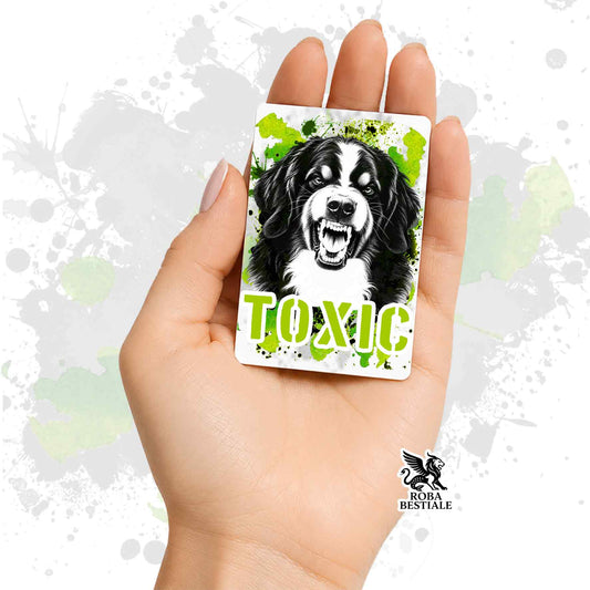 Calamita in MDF con la stampa di un Bovaro del Bernese. Idea regalo per amanti dei cani, da Roba Bestiale