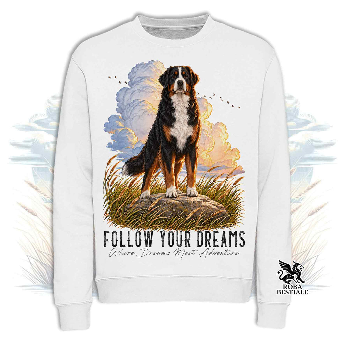 Felpa BOVARO DEL BERNESE - Girocollo - Collezione Dream