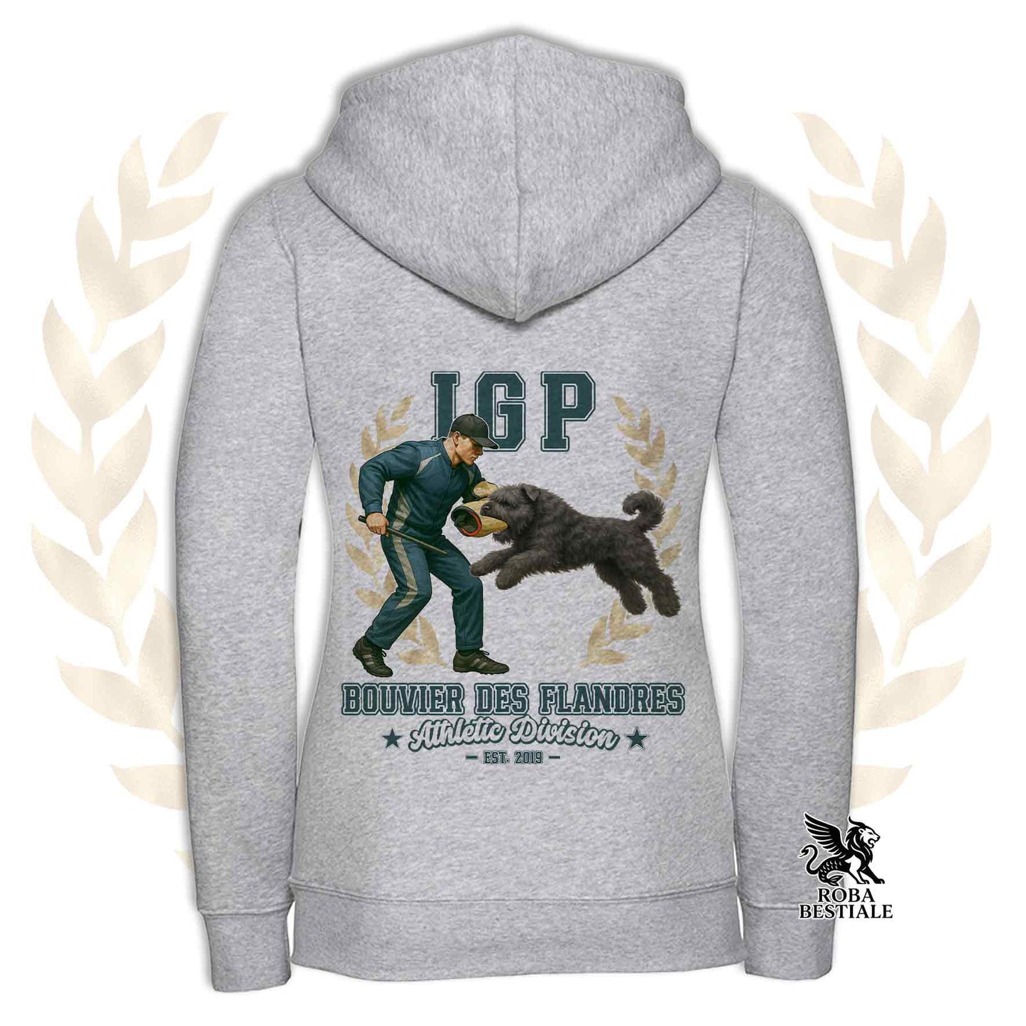 Felpa BOVARO DELLE FIANDRE - Cappuccio e Zip - Collezione IGP Attack