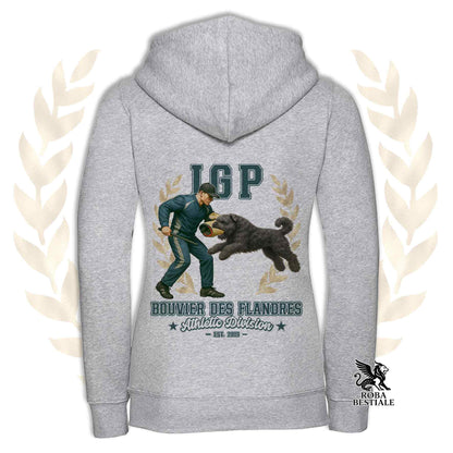 Felpa BOVARO DELLE FIANDRE - Cappuccio e Zip - Collezione IGP Attack
