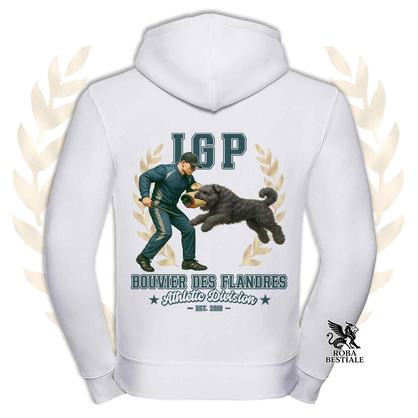Felpa BOVARO DELLE FIANDRE - Cappuccio e Zip - Collezione IGP Attack