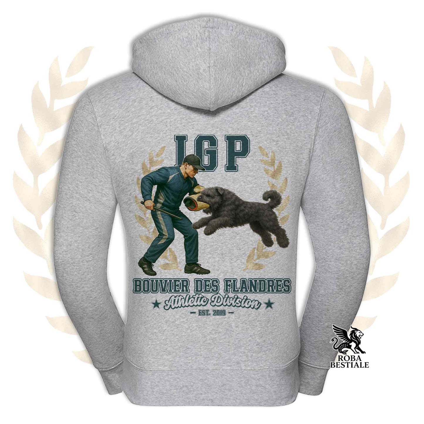 Felpa BOVARO DELLE FIANDRE - Cappuccio e Zip - Collezione IGP Attack