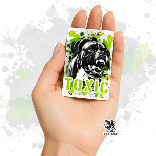 Calamita in MDF con la stampa di un Boxer. Idea regalo per amanti dei cani, da Roba Bestiale