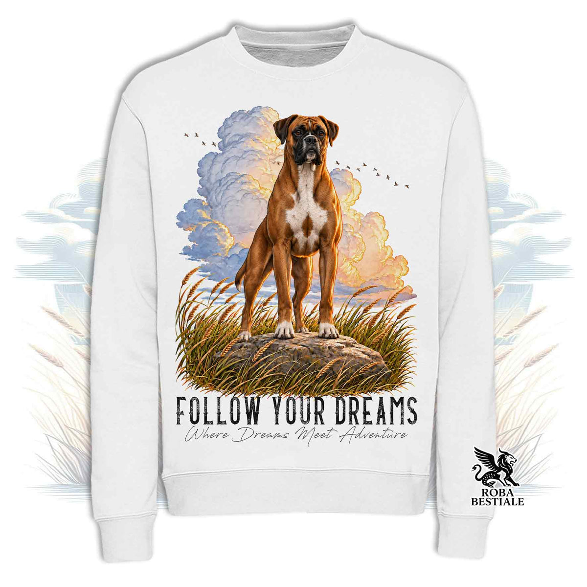 Felpa BOXER Fulvo - Girocollo - Collezione Dream