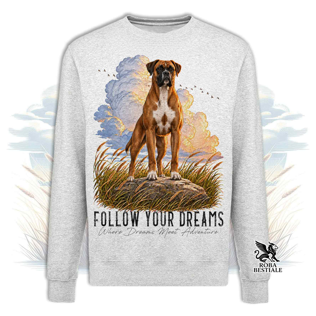 Felpa BOXER Fulvo - Girocollo - Collezione Dream