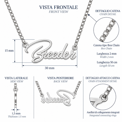 Collana BREEDER - Collezione Name by Kira Pet Jewelry