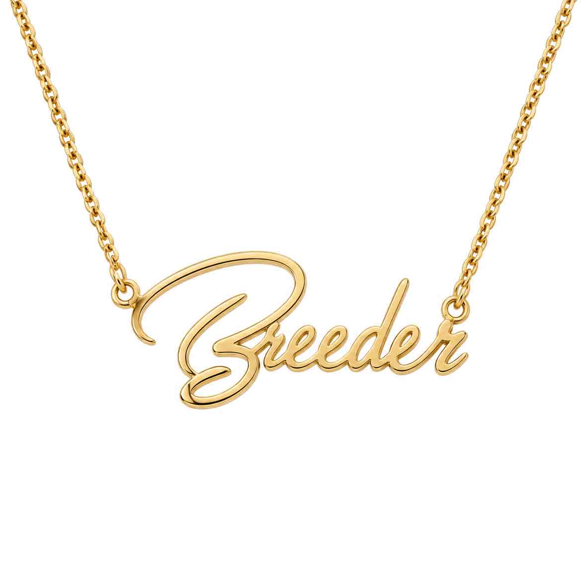 Collana BREEDER Gold - Collezione Name by Kira Pet Jewelry