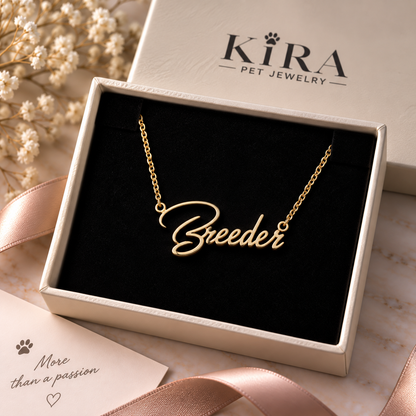 Collana BREEDER Gold - Collezione Name by Kira Pet Jewelry