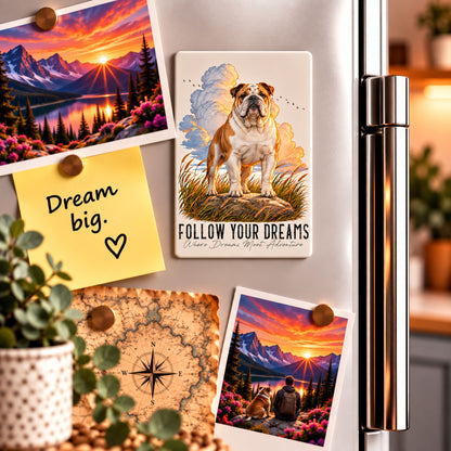 Calamita BULLDOG INGLESE Bianco Fulvo - Collezione Dream