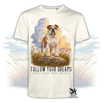 T-Shirt BULLDOG INGLESE Bianco Fulvo - Collezione Dream