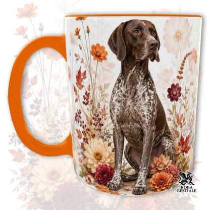 Tazza CANE DA FERMA TEDESCO a Pelo Corto "Kurzhaar" Roano Marrone - Collezione Fall...in Love