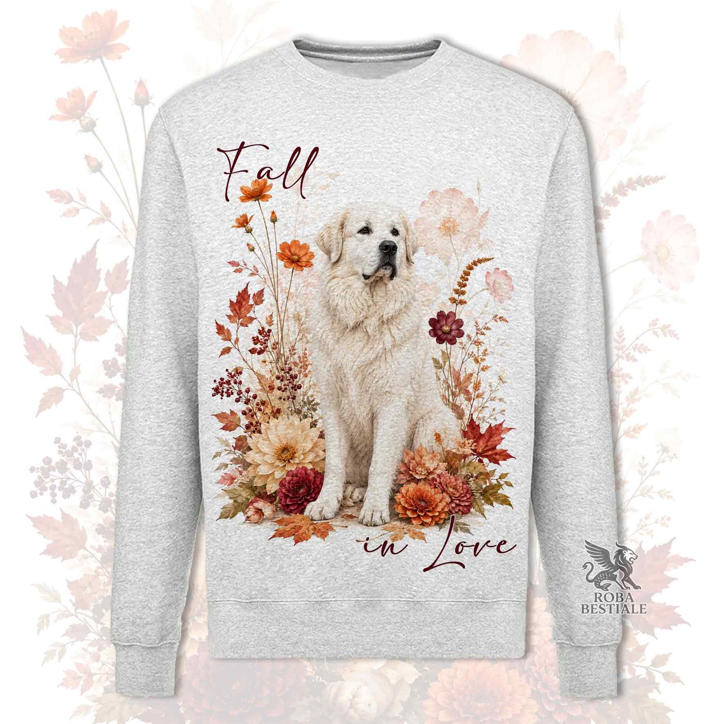 Felpa CANE DA MONTAGNA DEI PIRENEI - Girocollo - Collezione Fall...in Love