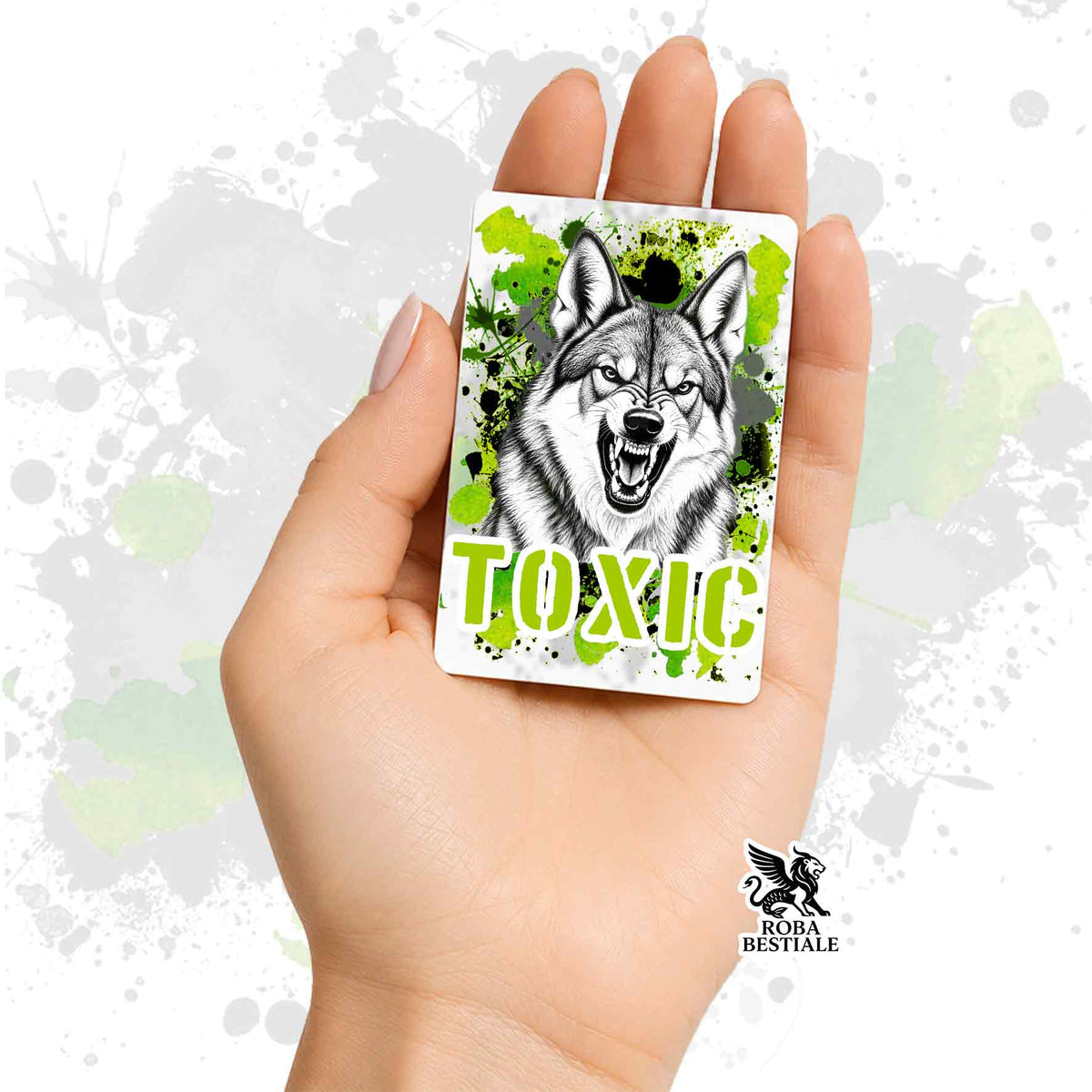 Calamita in MDF con la stampa di un Cane Lupo Cecoslovacco. Idea regalo per amanti dei cani, da Roba Bestiale