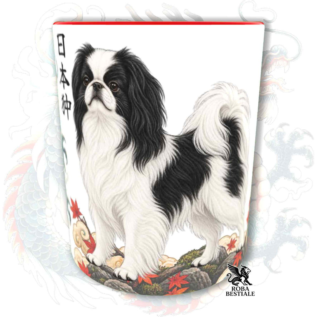 Tazza CHIN GIAPPONESE Bianco e Nero - Collezione Dragon