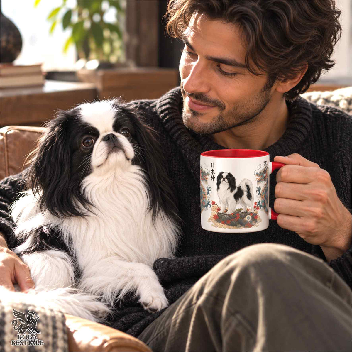 Tazza CHIN GIAPPONESE Bianco e Nero - Collezione Dragon