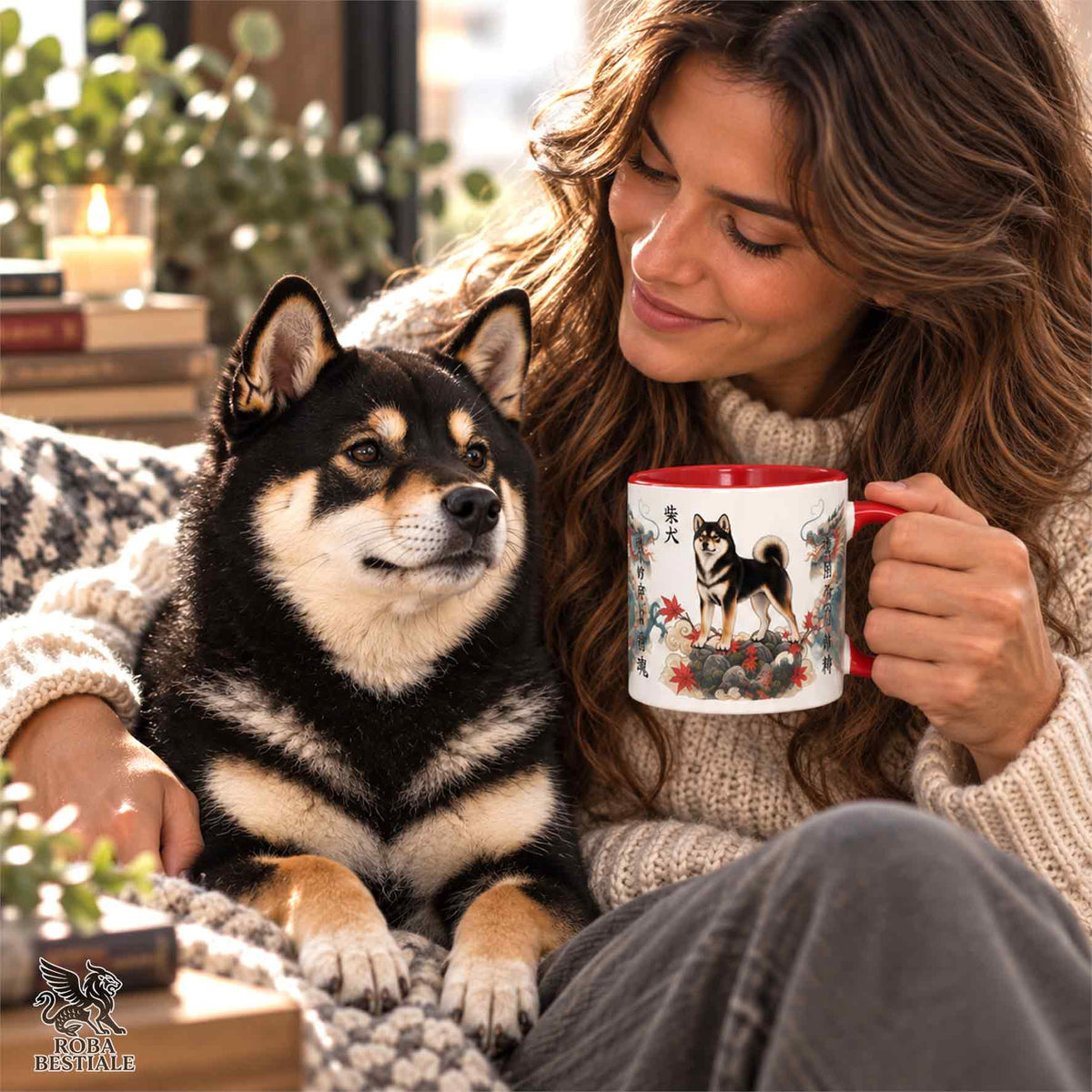 Tazza SHIBA INU Nero Focato - Collezione Dragon