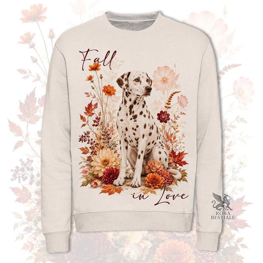 Felpa DALMATA Bianco e Fegato - Girocollo - Collezione Fall...in Love
