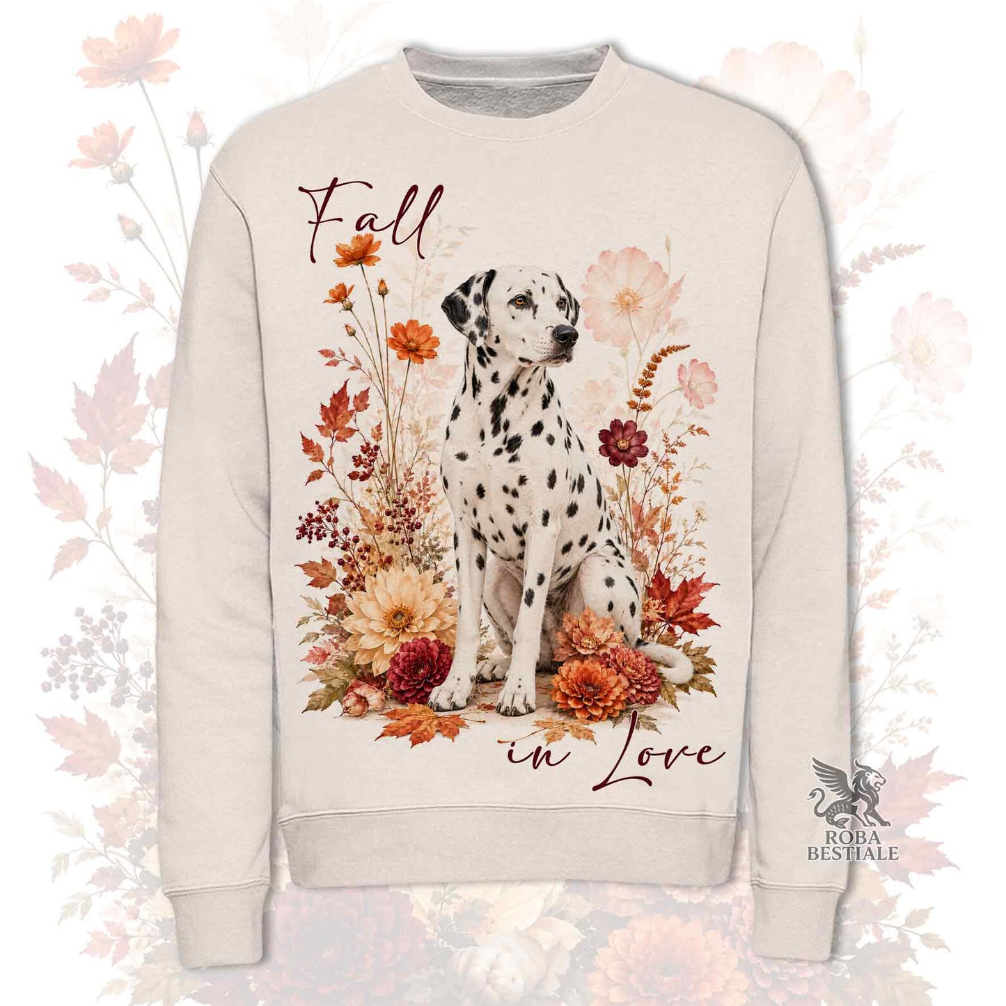 Felpa DALMATA Bianco e Nero - Girocollo - Collezione Fall...in Love