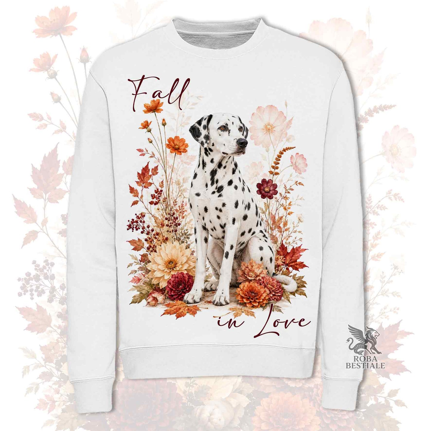 Felpa DALMATA Bianco e Nero - Girocollo - Collezione Fall...in Love