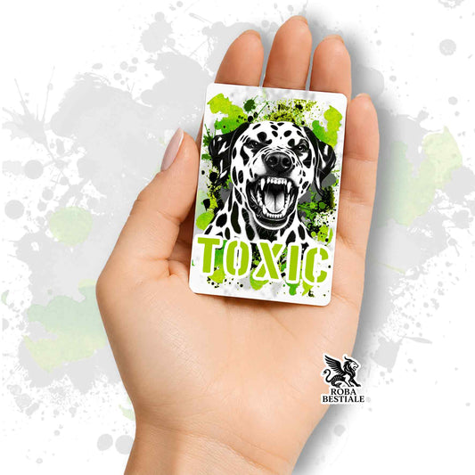 Calamita in MDF con la stampa di un Dalmata. Idea regalo per amanti dei cani, da Roba Bestiale