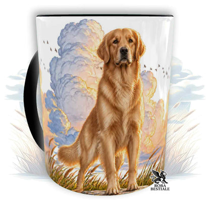 Mug QUOTES "DREAM" - GOLDEN RETRIEVER - Ceramic, with handle and interior in different colors - 330 ml