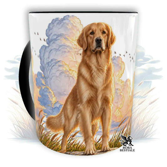 Mug QUOTES "DREAM" - GOLDEN RETRIEVER - Ceramic, with handle and interior in different colors - 330 ml