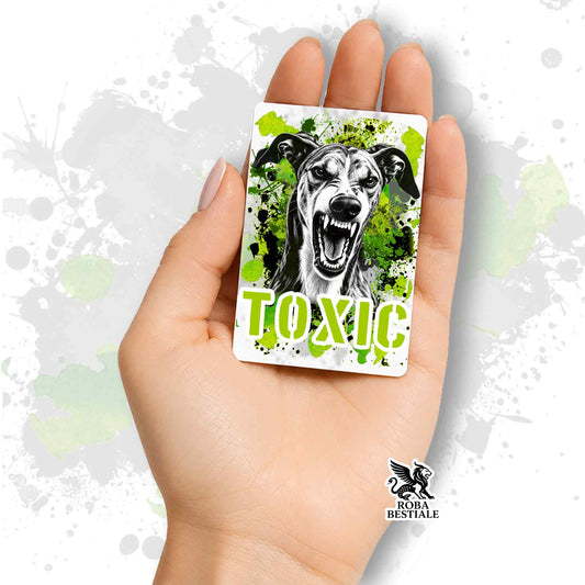 Calamita in MDF con la stampa di un Greyhound. Idea regalo per amanti dei cani, da Roba Bestiale