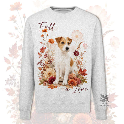 Felpa JACK RUSSELL TERRIER Broken Bianco Fulvo - Girocollo - Collezione Fall...in Love