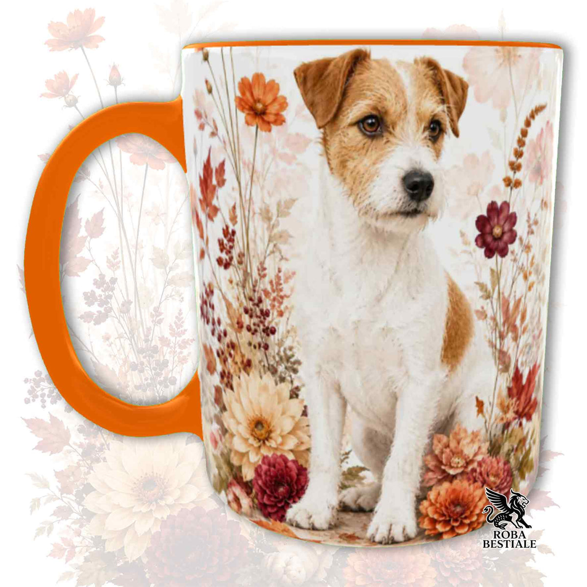 Tazza JACK RUSSELL TERRIER Broken Bianco Fulvo - Collezione Fall...in Love