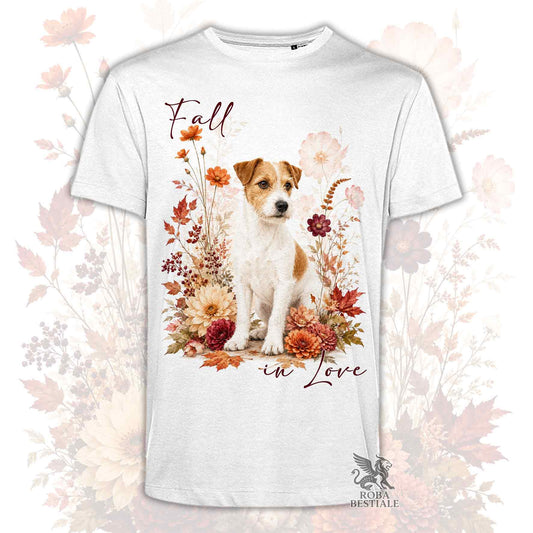 T-Shirt JACK RUSSELL TERRIER Broken Bianco Fulvo - Collezione Fall...in Love