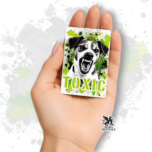 Calamita in MDF con la stampa di un Jack Russell Terrier. Idea regalo per amanti dei cani, da Roba Bestiale