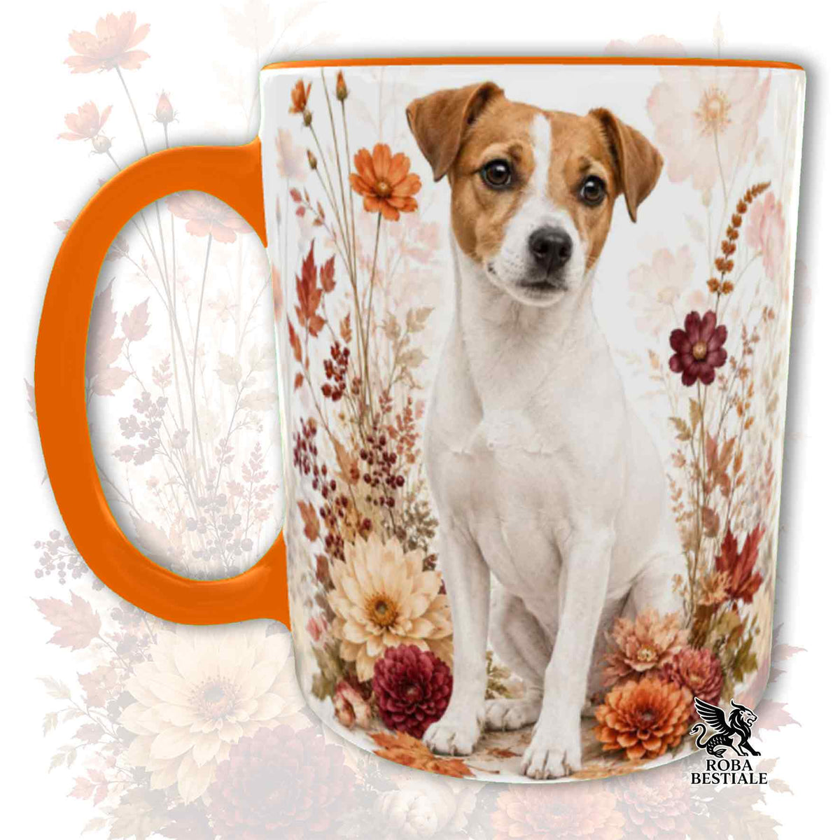 Tazza JACK RUSSELL TERRIER a Pelo Liscio Bianco Fulvo - Collezione Fall...in Love