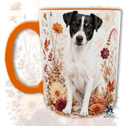 Tazza JACK RUSSELL TERRIER a Pelo Liscio Bianco e Nero - Collezione Fall...in Love