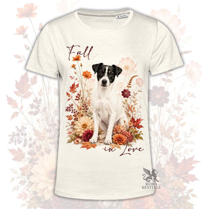 T-Shirt JACK RUSSELL TERRIER a Pelo Liscio Bianco e Nero - Collezione Fall...in Love