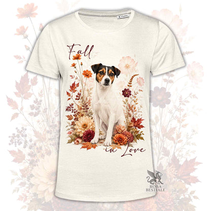 T-Shirt JACK RUSSELL TERRIER a Pelo Liscio Tricolore - Collezione Fall...in Love