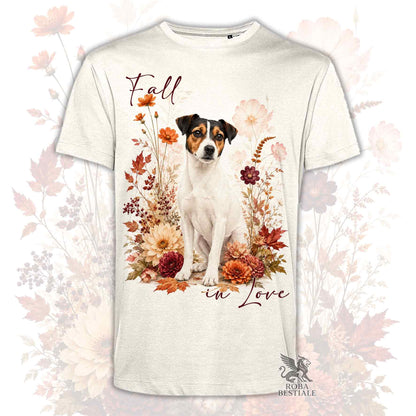 T-Shirt JACK RUSSELL TERRIER a Pelo Liscio Tricolore - Collezione Fall...in Love