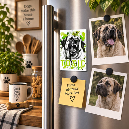 Calamita in MDF con la stampa di un Kangal. Idea regalo per amanti dei cani, da Roba Bestiale
