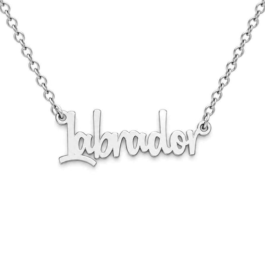 Collier KIRA PET JEWERLY - LABRADOR - En acier inoxydable avec chaîne maille fine