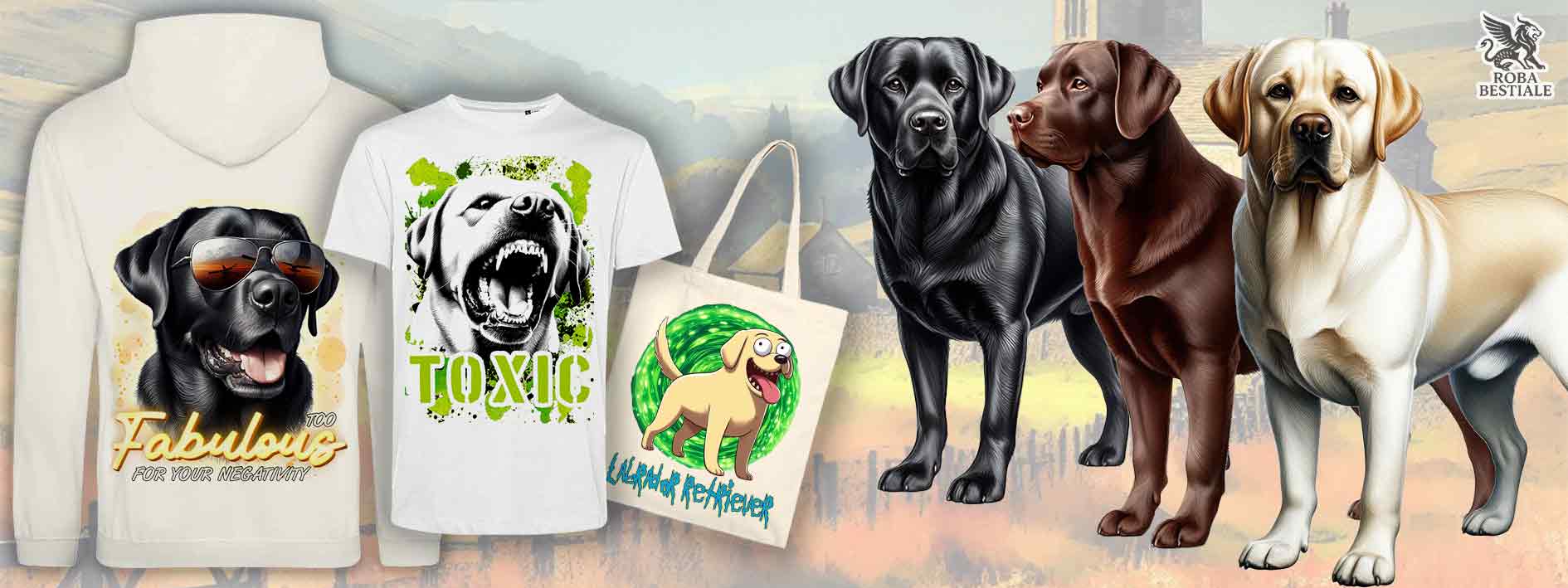 Banner illustrativo della collezione dedicata al Labrador Retriever